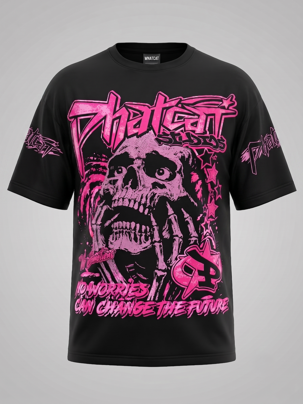 Rhinestone Skull Statement Tee – Pink Edition