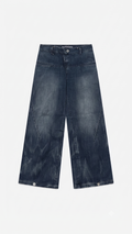 Midnight Panel Washed Wide-Leg Jeans