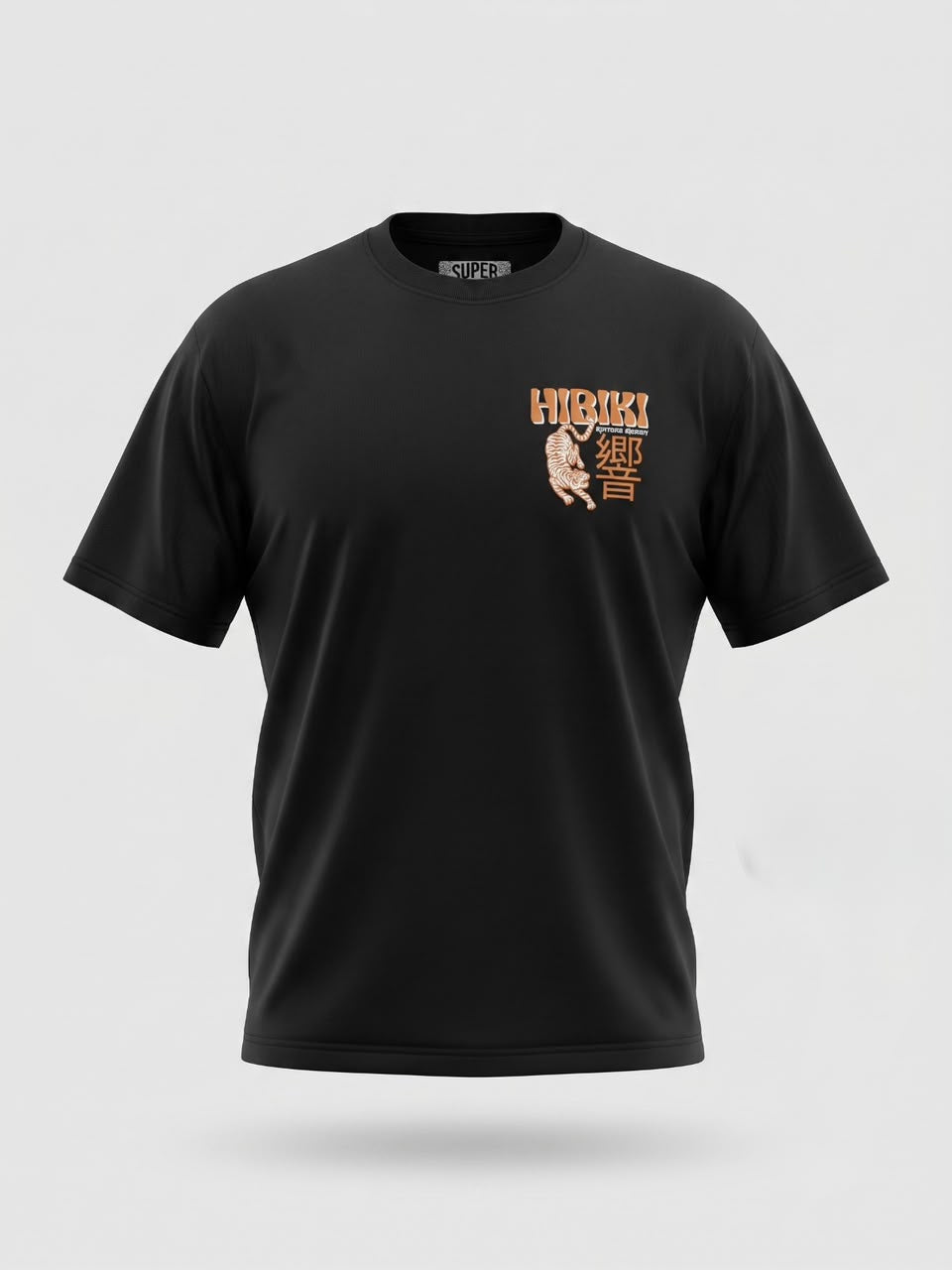 Japanese Tiger Oversized Graphic T-Shirt – Black