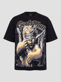 God’s Plan Rhinestone Oversized T-Shirt – Black