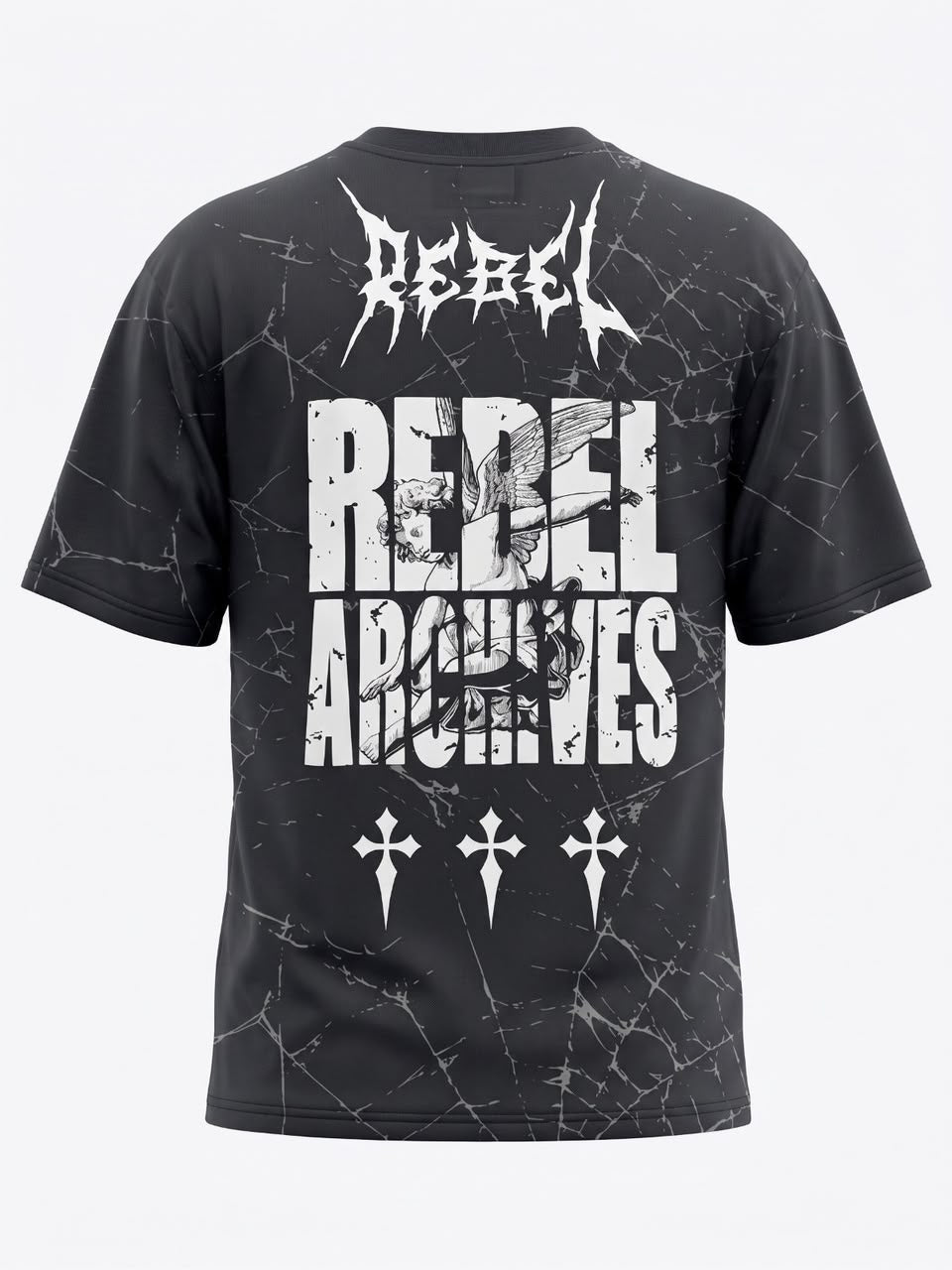 Rebel Archives Oversized Graphic T-Shirt – Washed Black