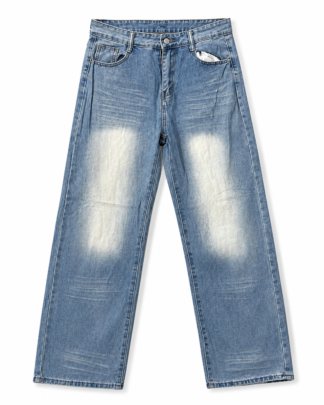 Cloud Fade High-Rise Baggy Jeans