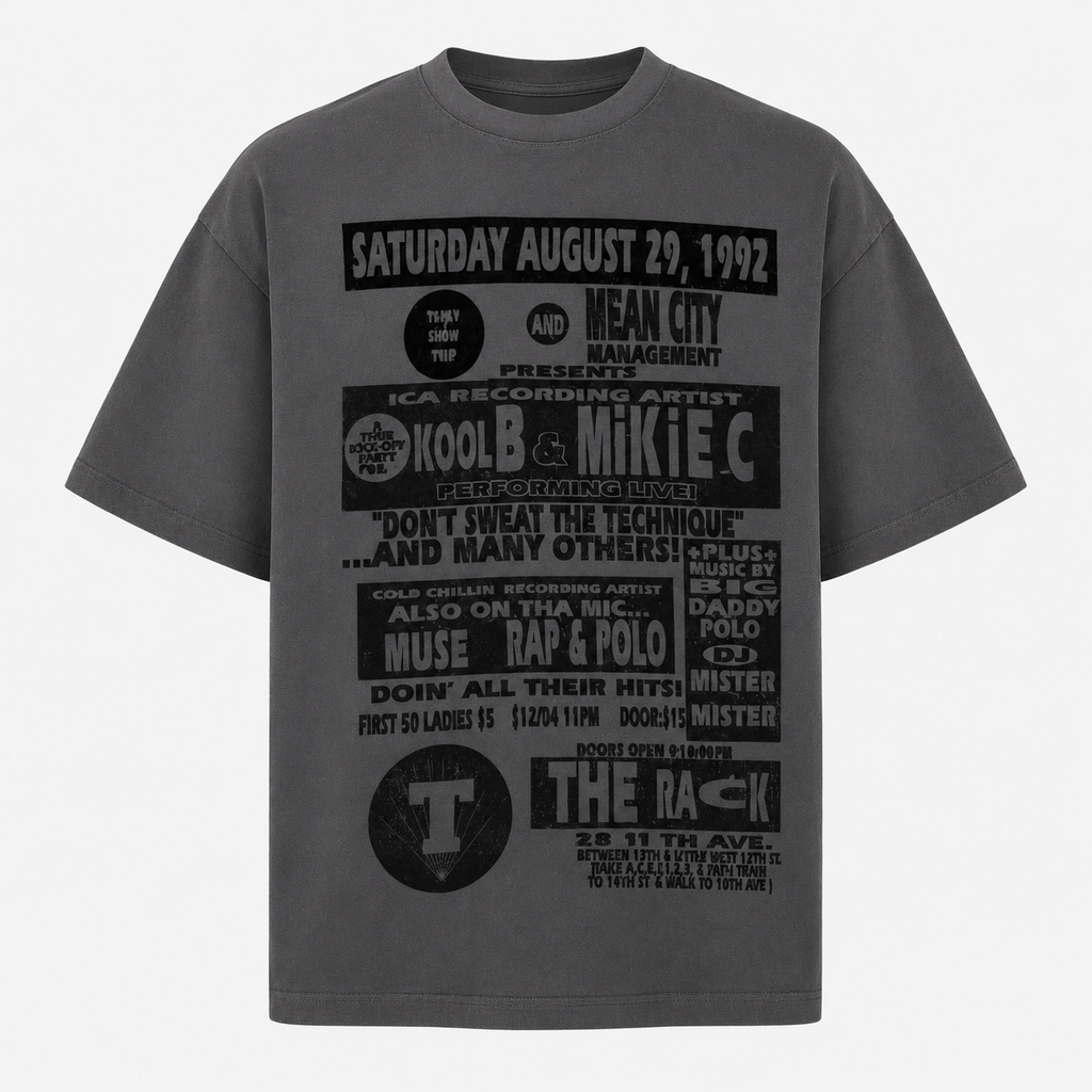 The Rack Charcoal Boxy Fit T-Shirt – Pure Cotton Tee with Velvet Print