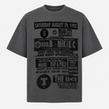 The Rack Charcoal Boxy Fit T-Shirt – Pure Cotton Tee with Velvet Print