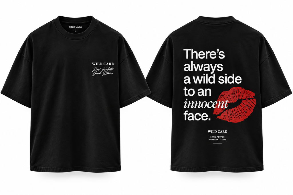 Wild Side Innocent Face Oversized Statement T-Shirt