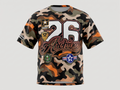 Saint Archives Camo Boxy Fit T-Shirt – French Terry Cotton Graphic Tee with Embroidery Detail