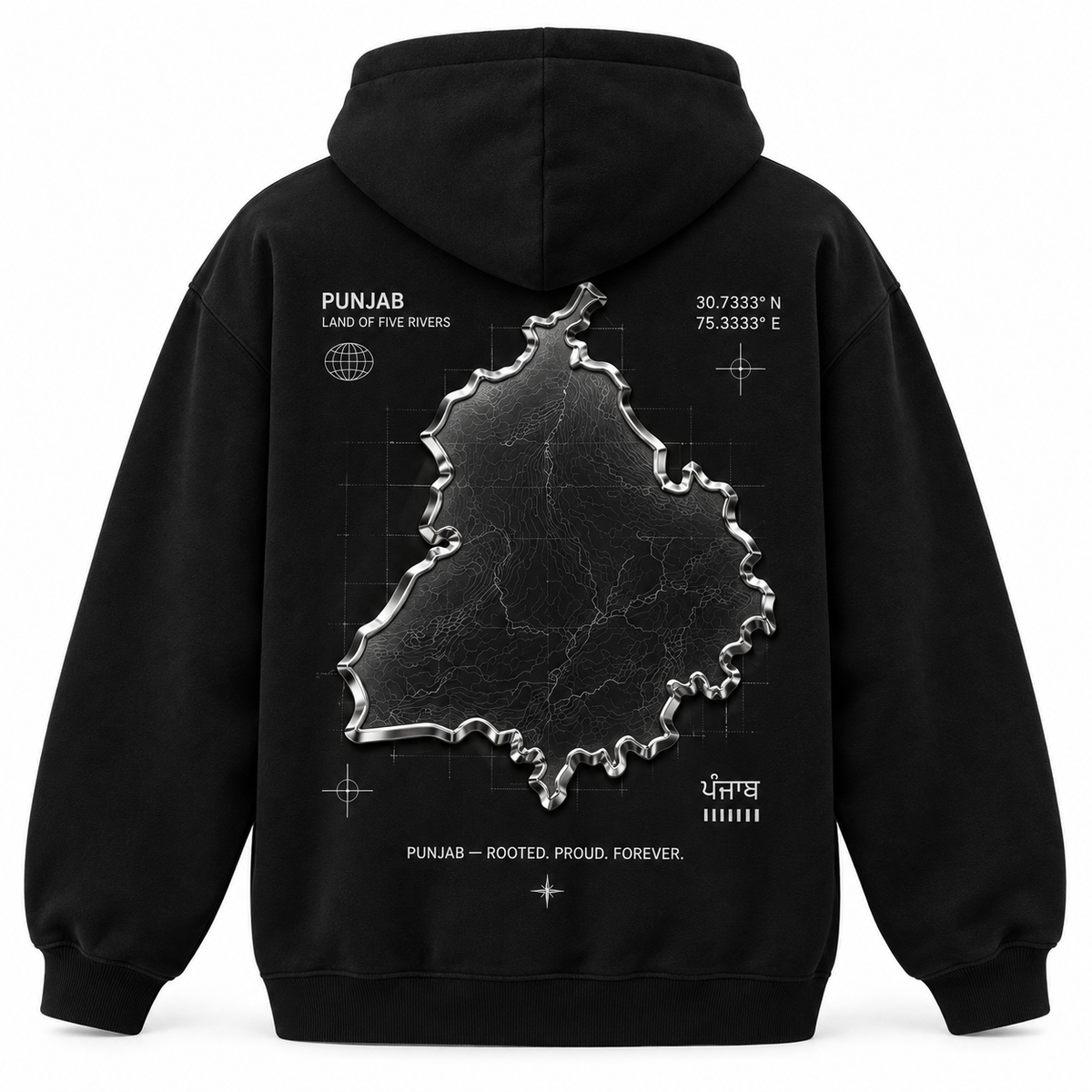 Panjab Roots Cotton Fleece Hoodie