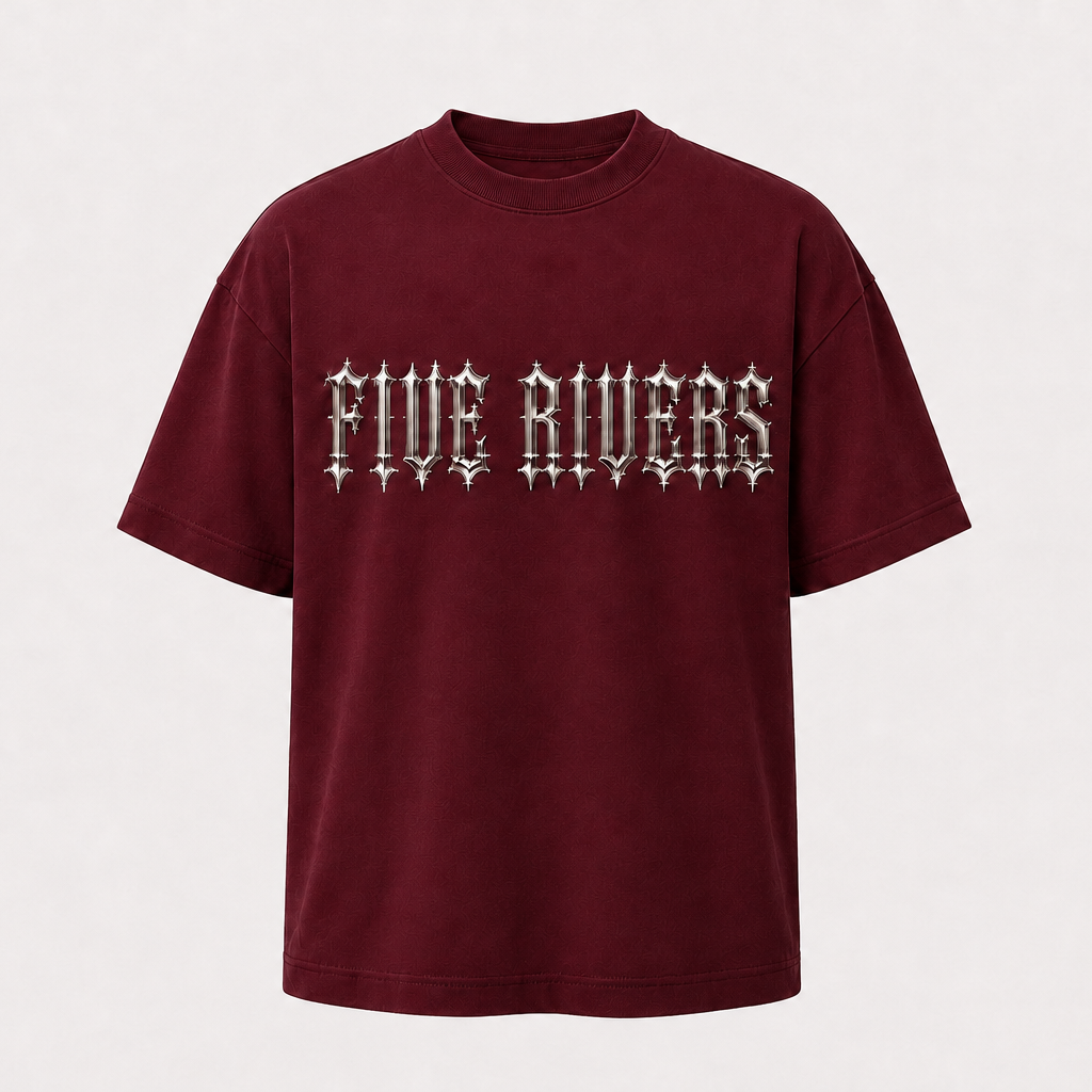 Punjab Five Rivers Oversized T-Shirt – Maroon