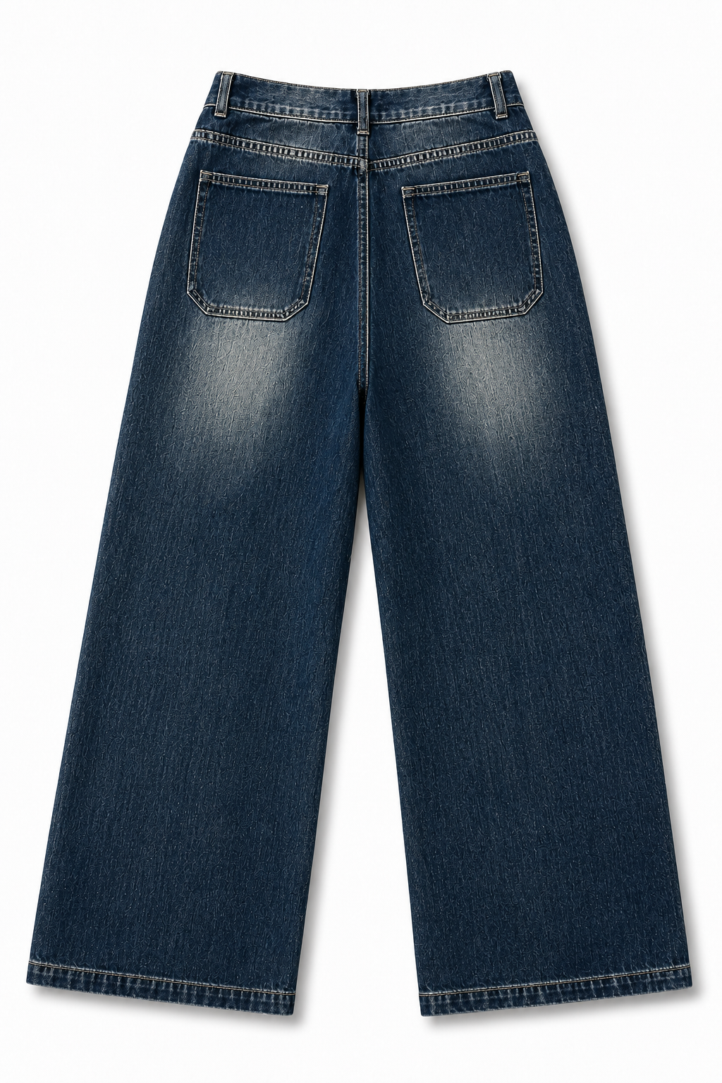 Midnight Fade Utility Wide-Leg Jeans