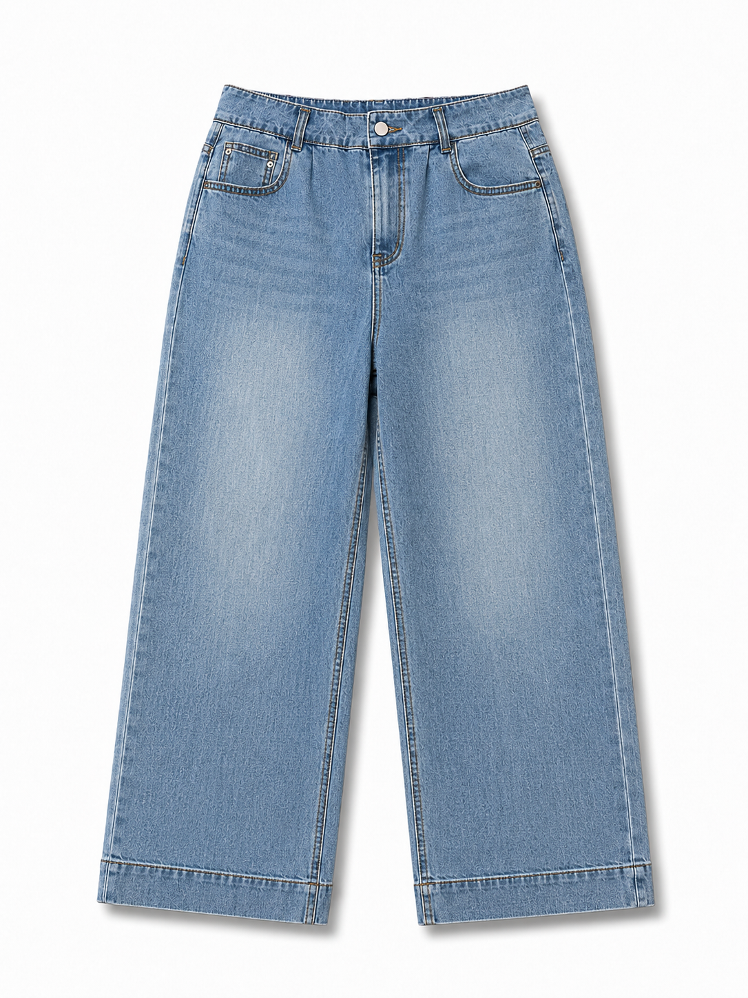Cloud Wash Light Blue Wide-Leg Jeans