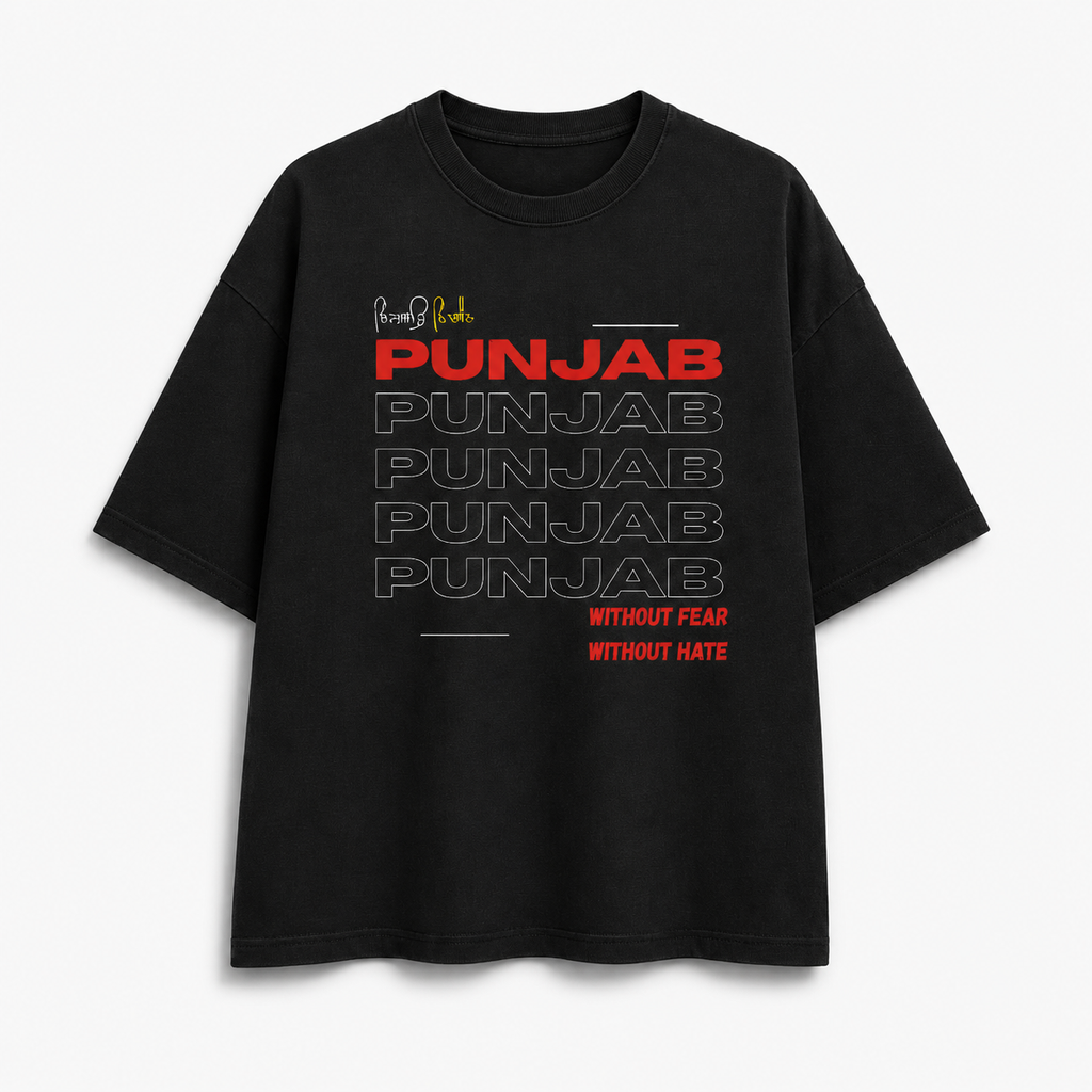 Punjab Without Fear Oversized Graphic T-Shirt