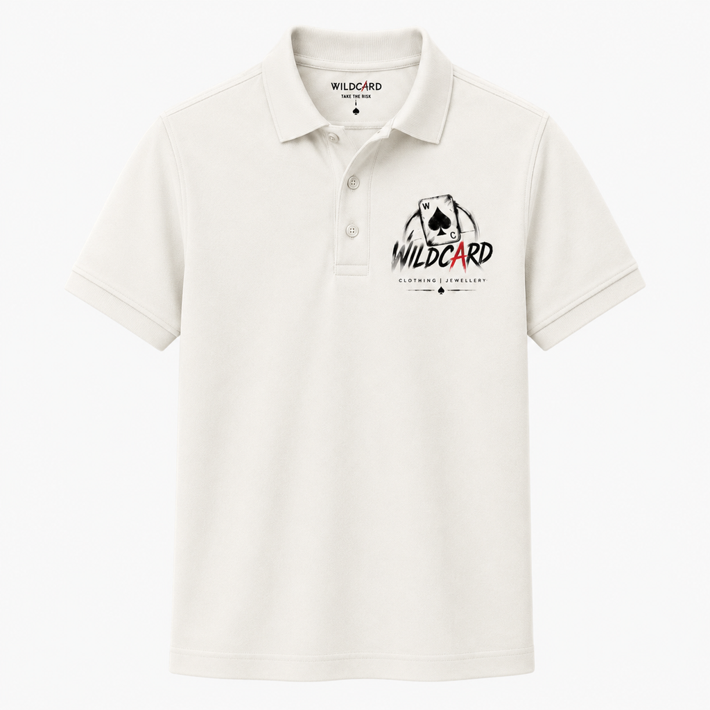 Wildcard Take the Risk Off-White Polo T-Shirt