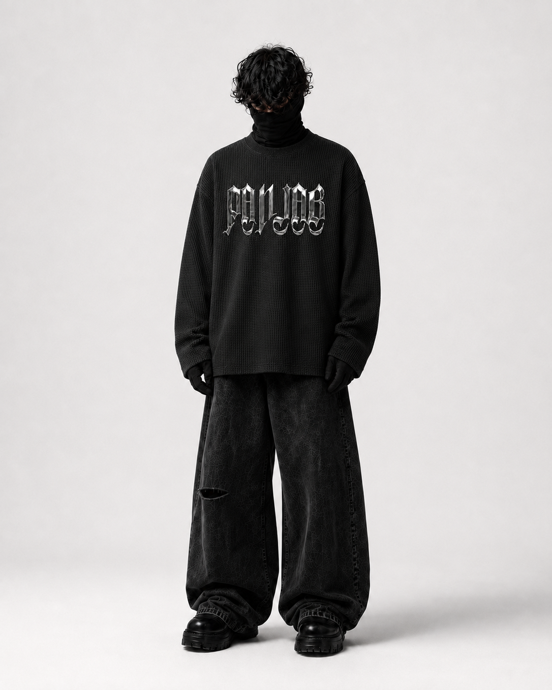PUNJAB Waffle Knit Oversized Tee – 240 GSM Premium Cotton | Wear Wildcard