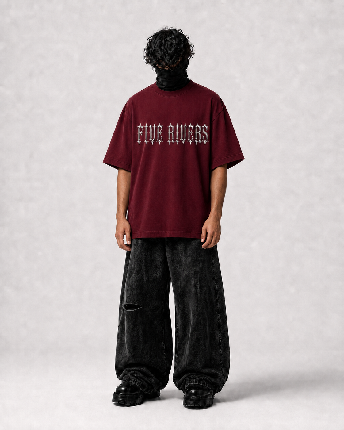 Punjab Five Rivers Oversized T-Shirt – Maroon