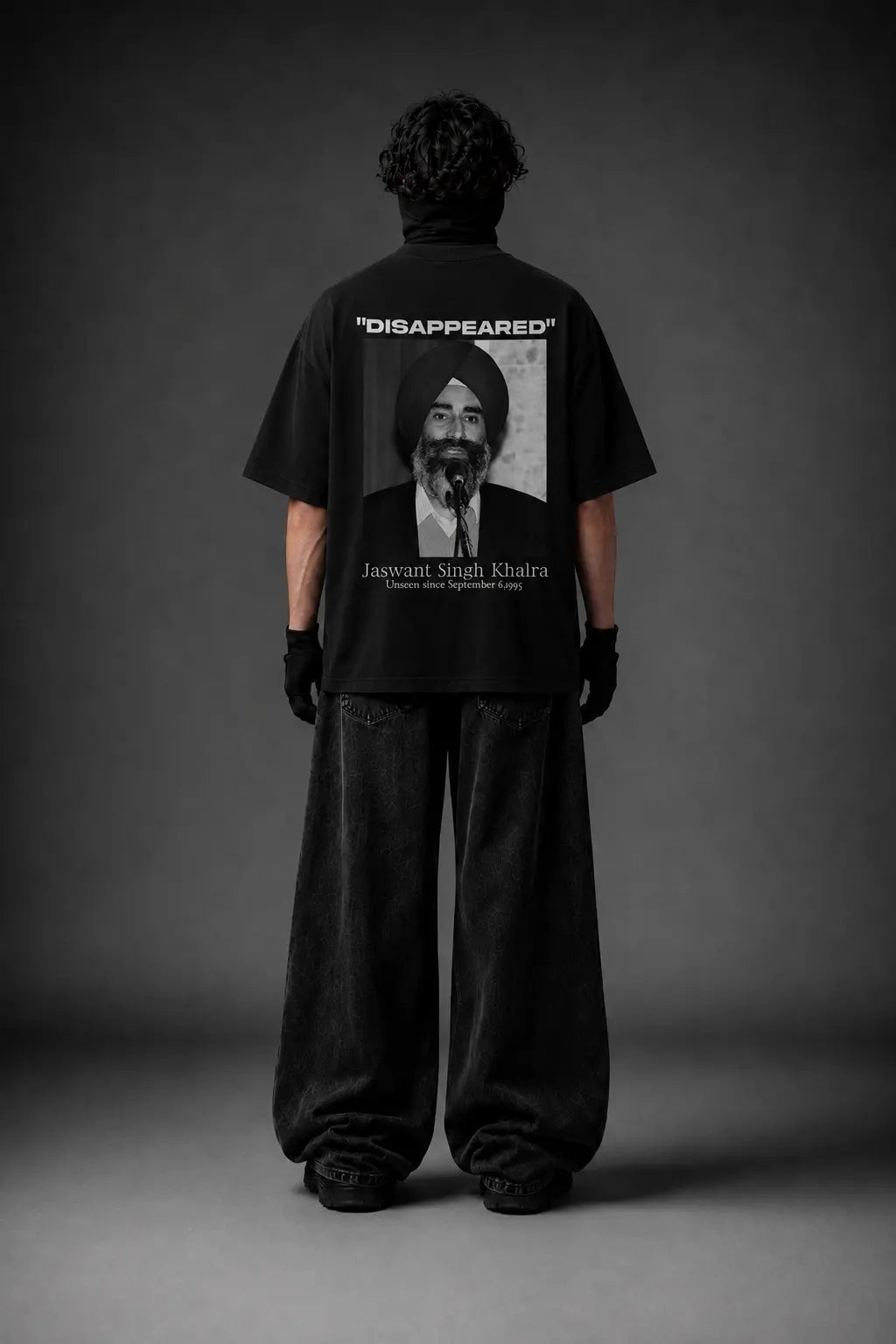 I Challenge the Darkness – Jaswant Singh Khalra Oversized Graphic T-Shirt Wild Card