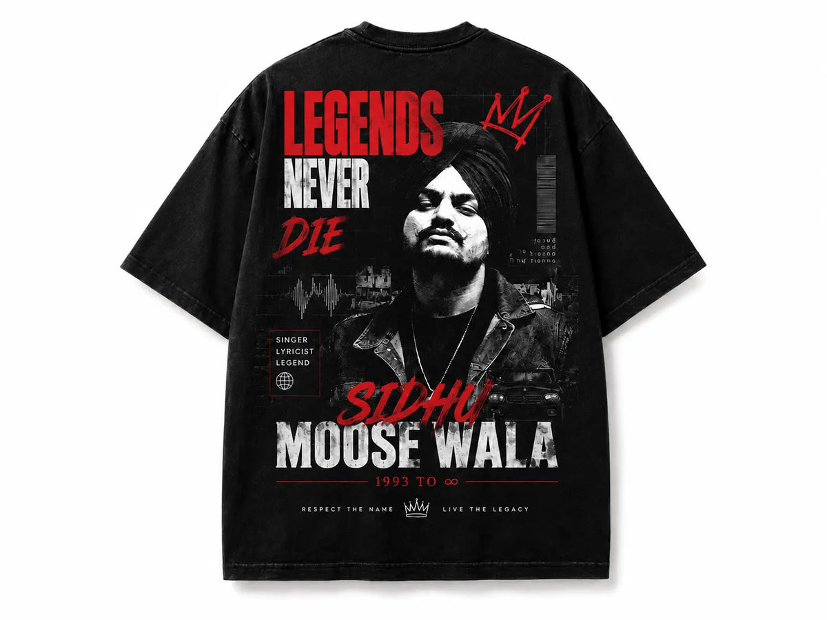 Legends Never Die – Sidhu Moose Wala Oversized T-Shirt Wild Card