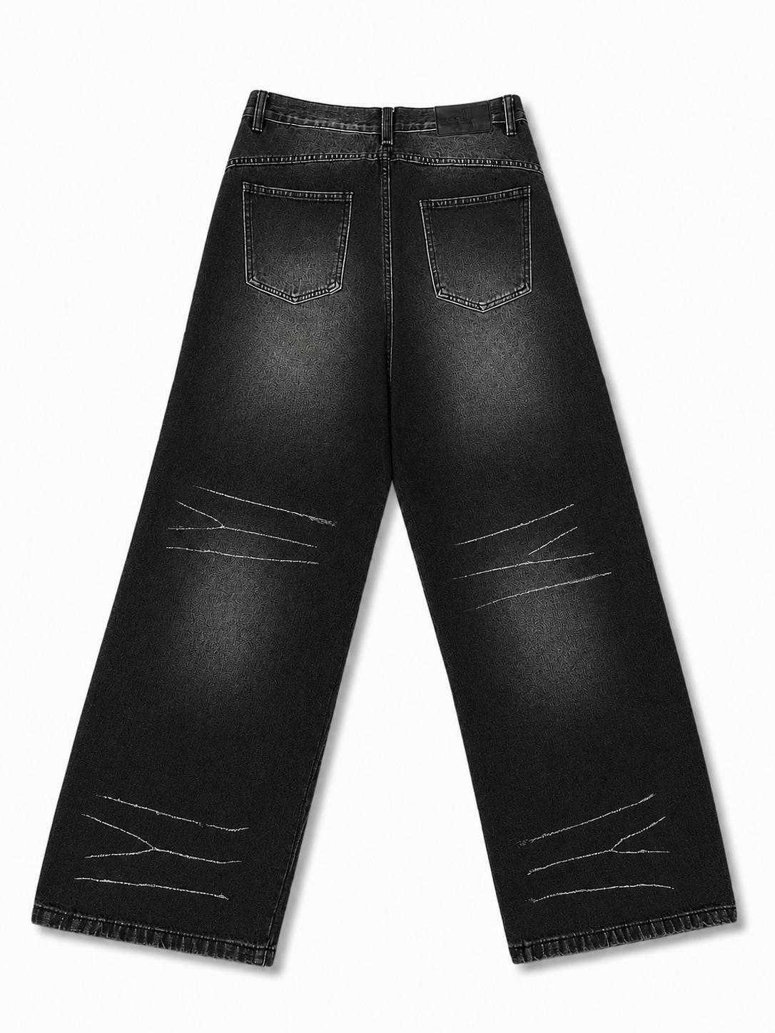 Shadow Scratch Washed Baggy Jeans