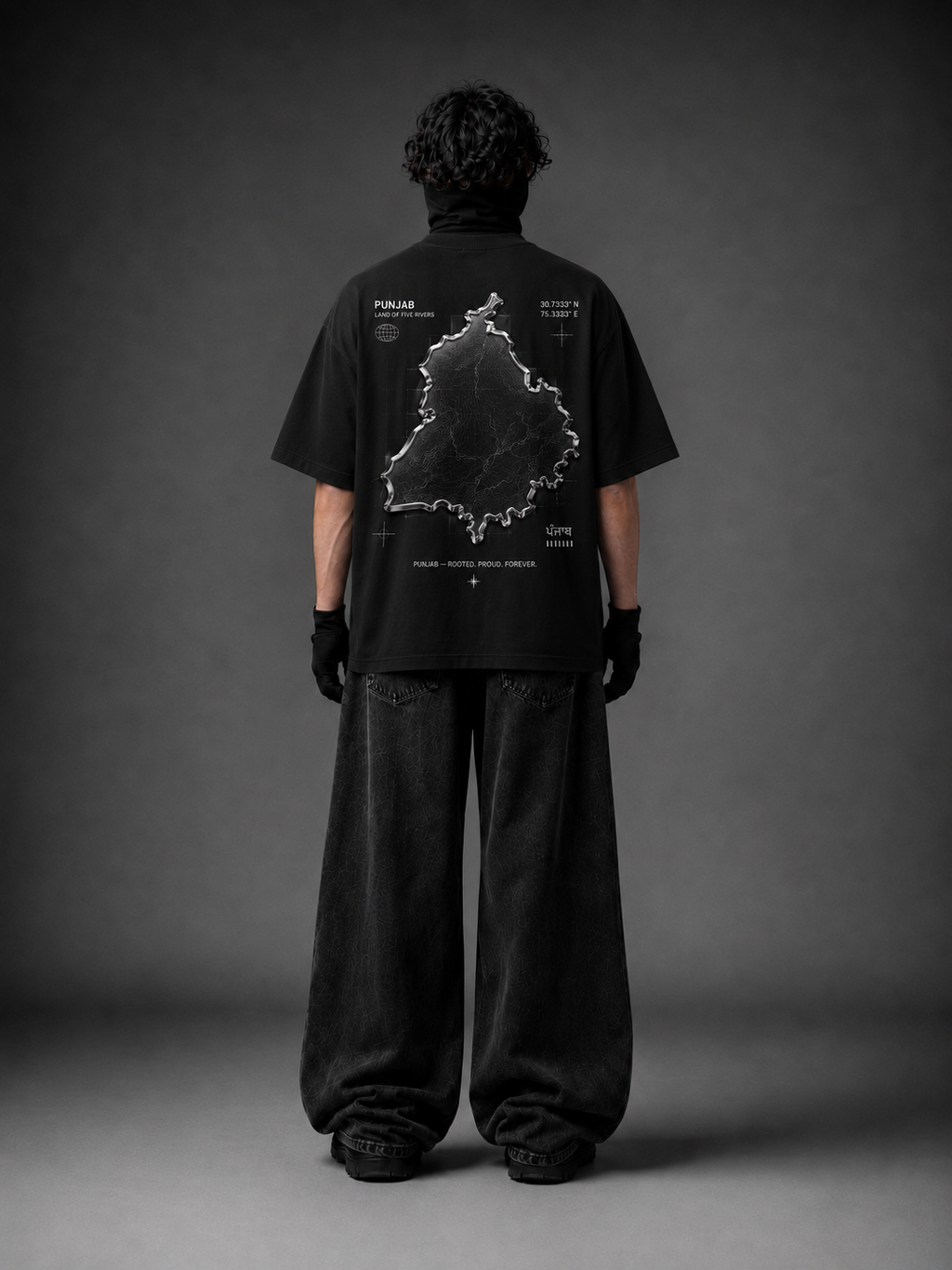 Punjab Roots Oversized Graphic T-Shirt