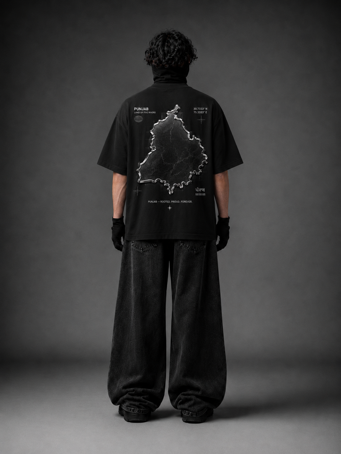 Punjab Roots Oversized Graphic T-Shirt