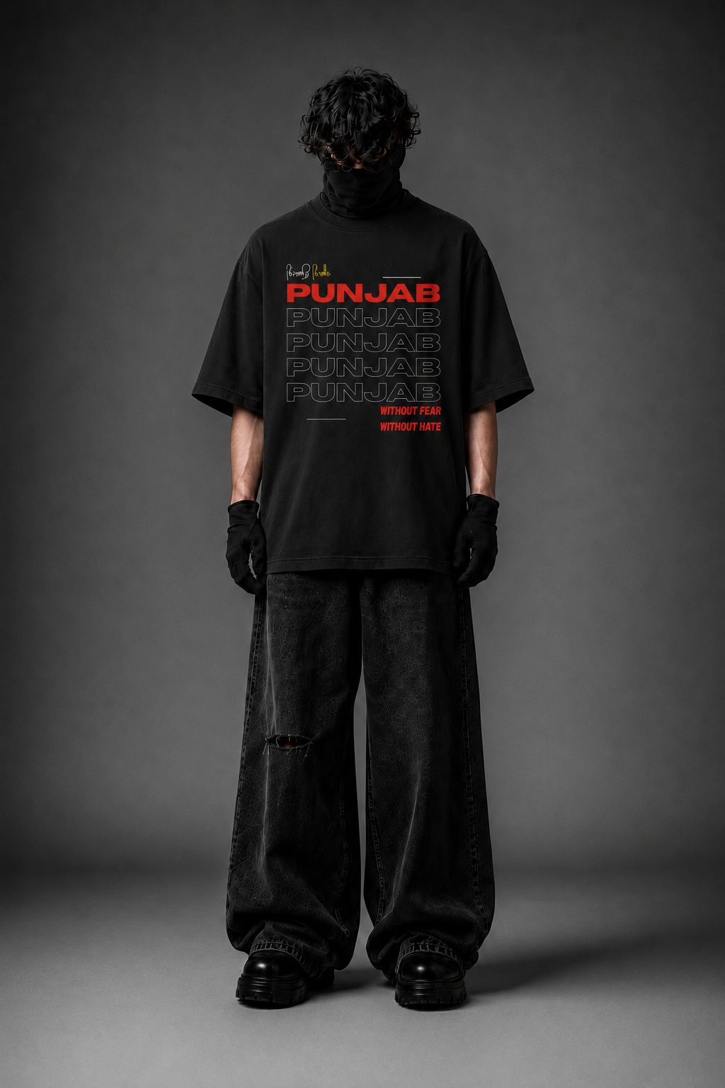 Punjab Without Fear Oversized Graphic T-Shirt