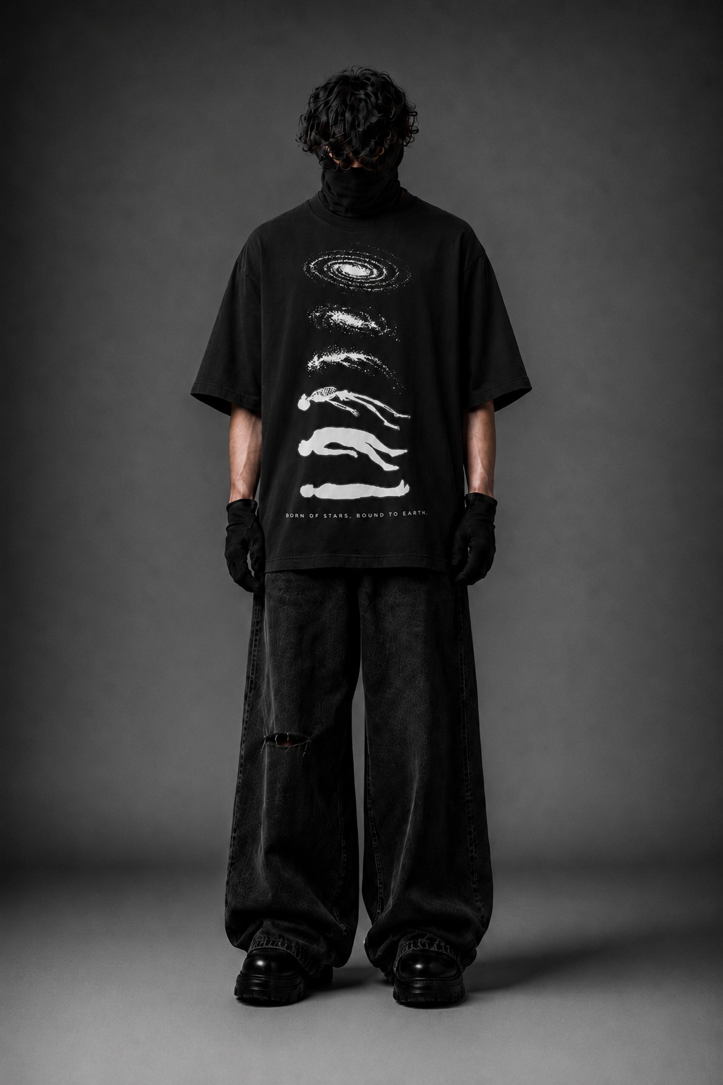 Born of Stars Oversized Graphic T-Shirt