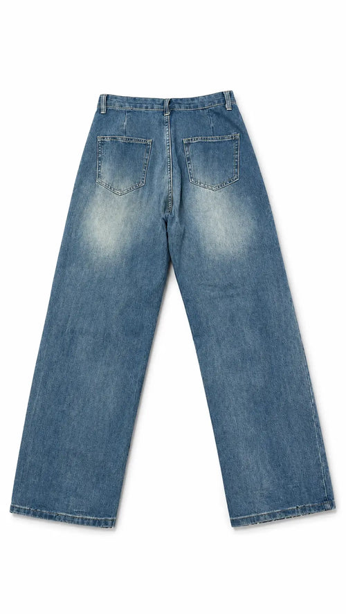 Cloud Fade Blue Wide-Leg Jeans – styled view 2