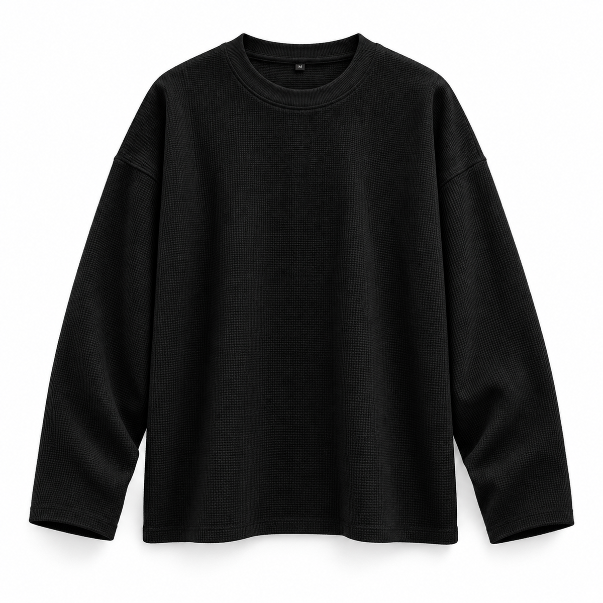 Essential 240 GSM Waffle Knit Boxy Full Sleeve T-Shirt