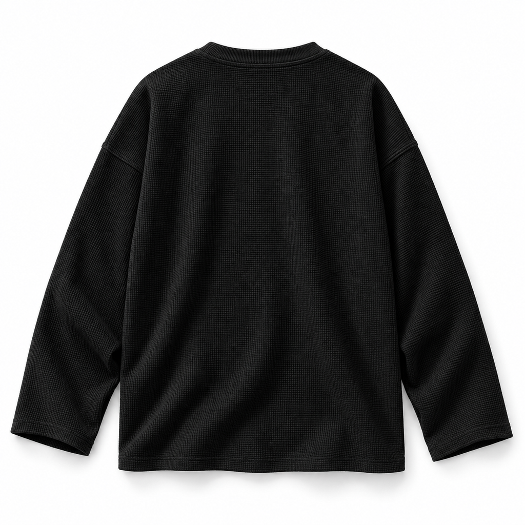 Essential 240 GSM Waffle Knit Boxy Full Sleeve T-Shirt