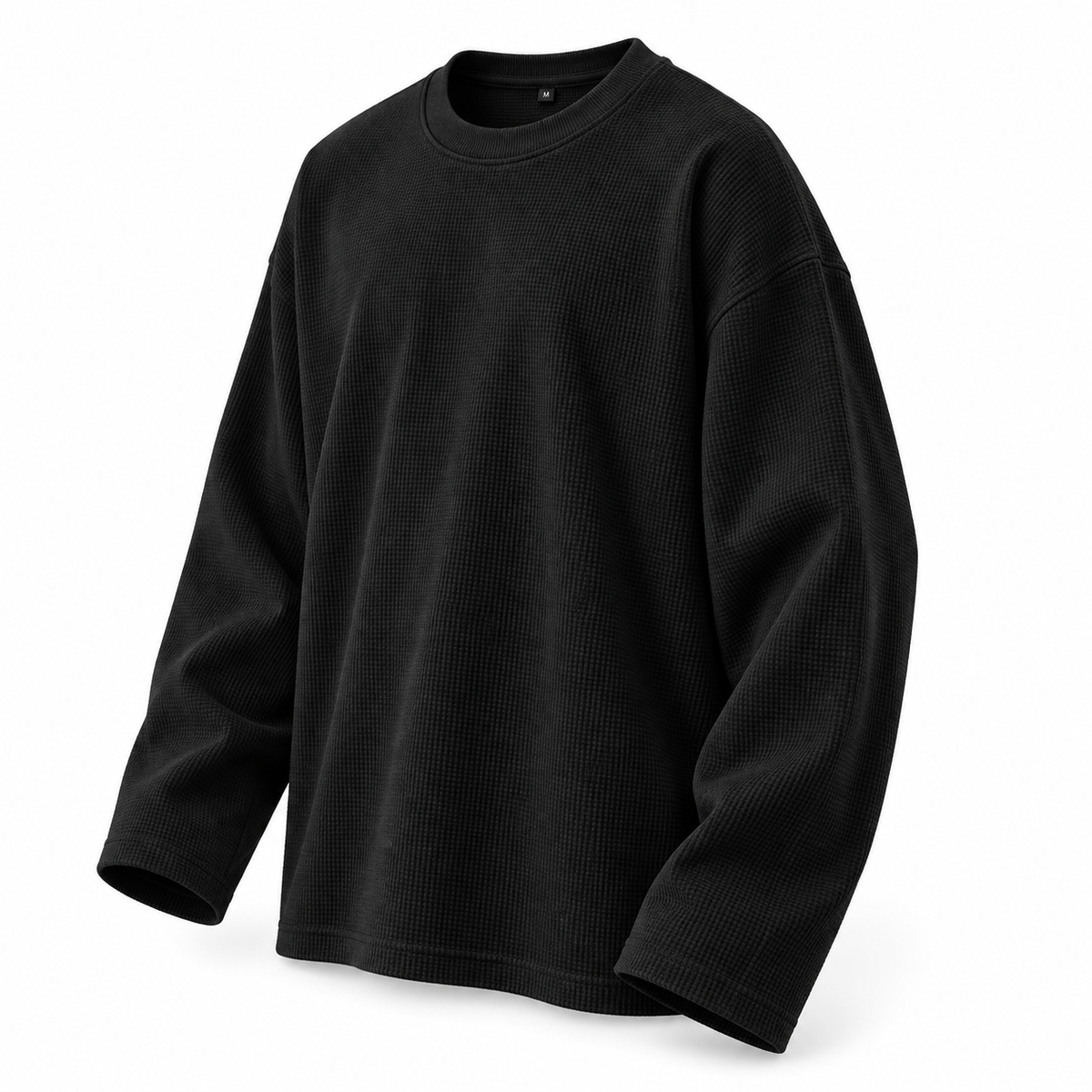 Essential 240 GSM Waffle Knit Boxy Full Sleeve T-Shirt