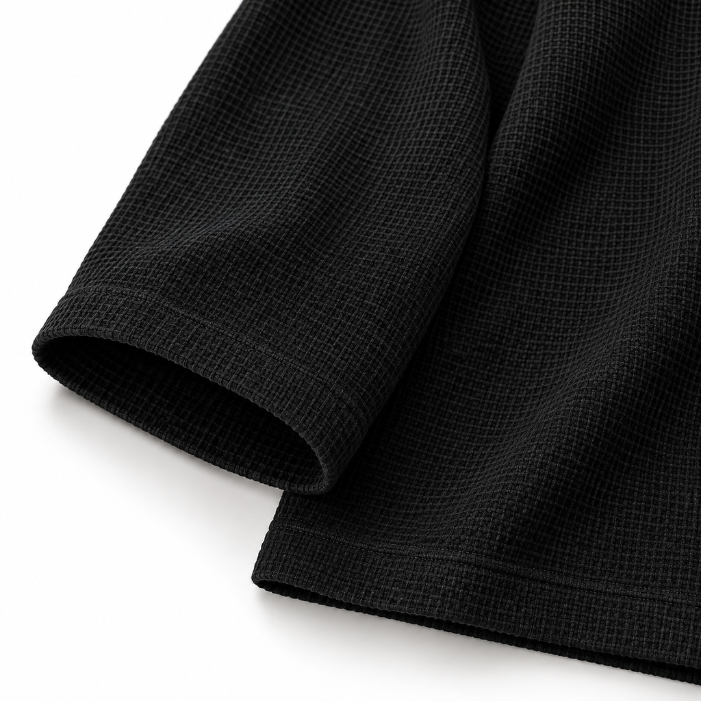 Essential 240 GSM Waffle Knit Boxy Full Sleeve T-Shirt