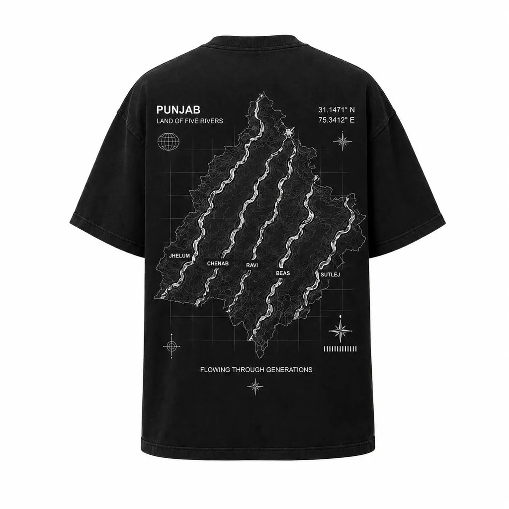 Punjab Five Rivers Oversized T-Shirt Wild Card