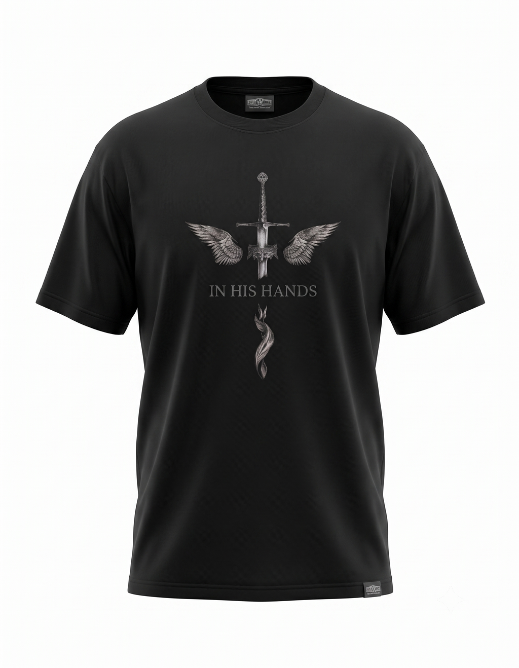 In His Hands Oversized Graphic T-Shirt – Black