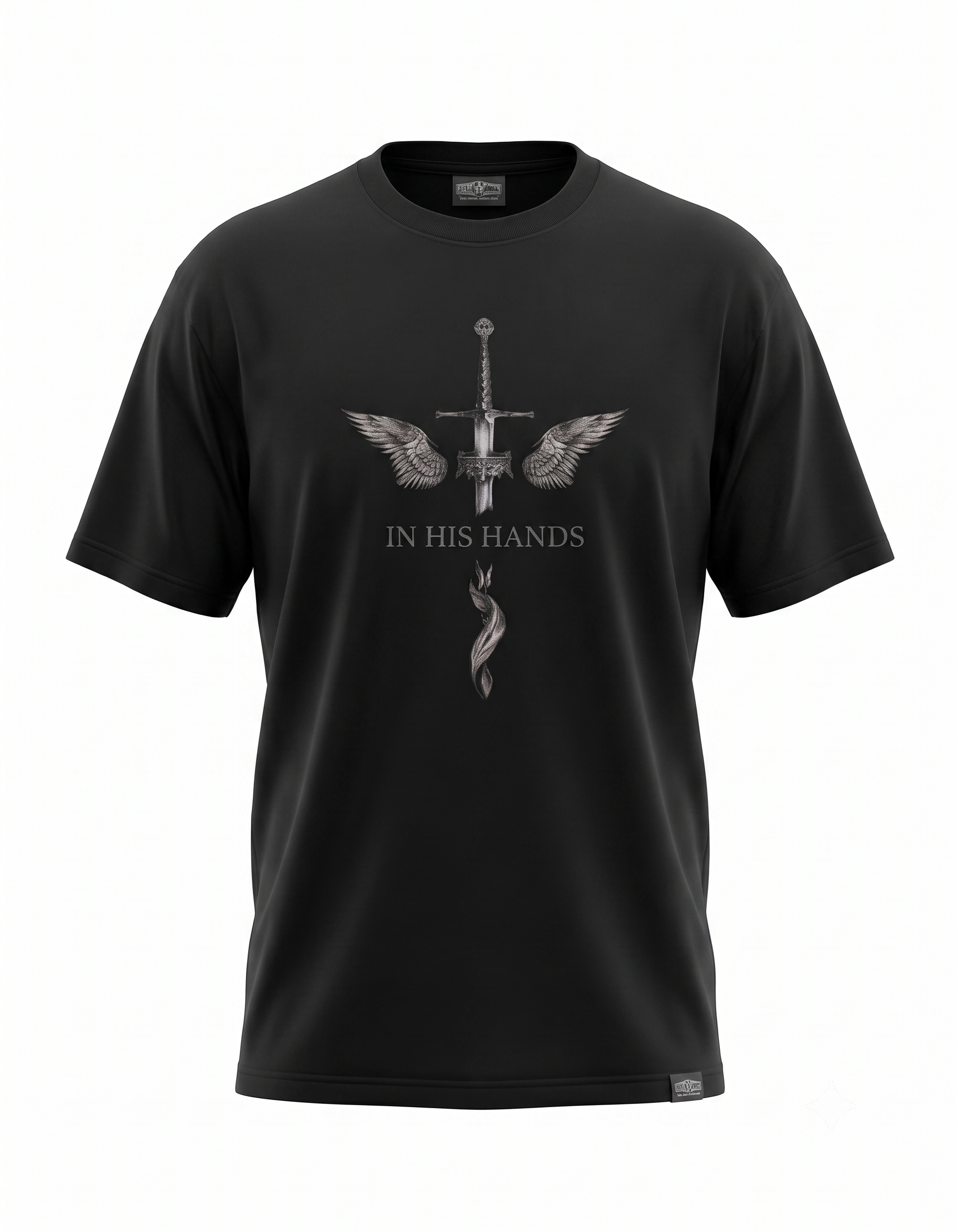 In His Hands Oversized Graphic T-Shirt – Black