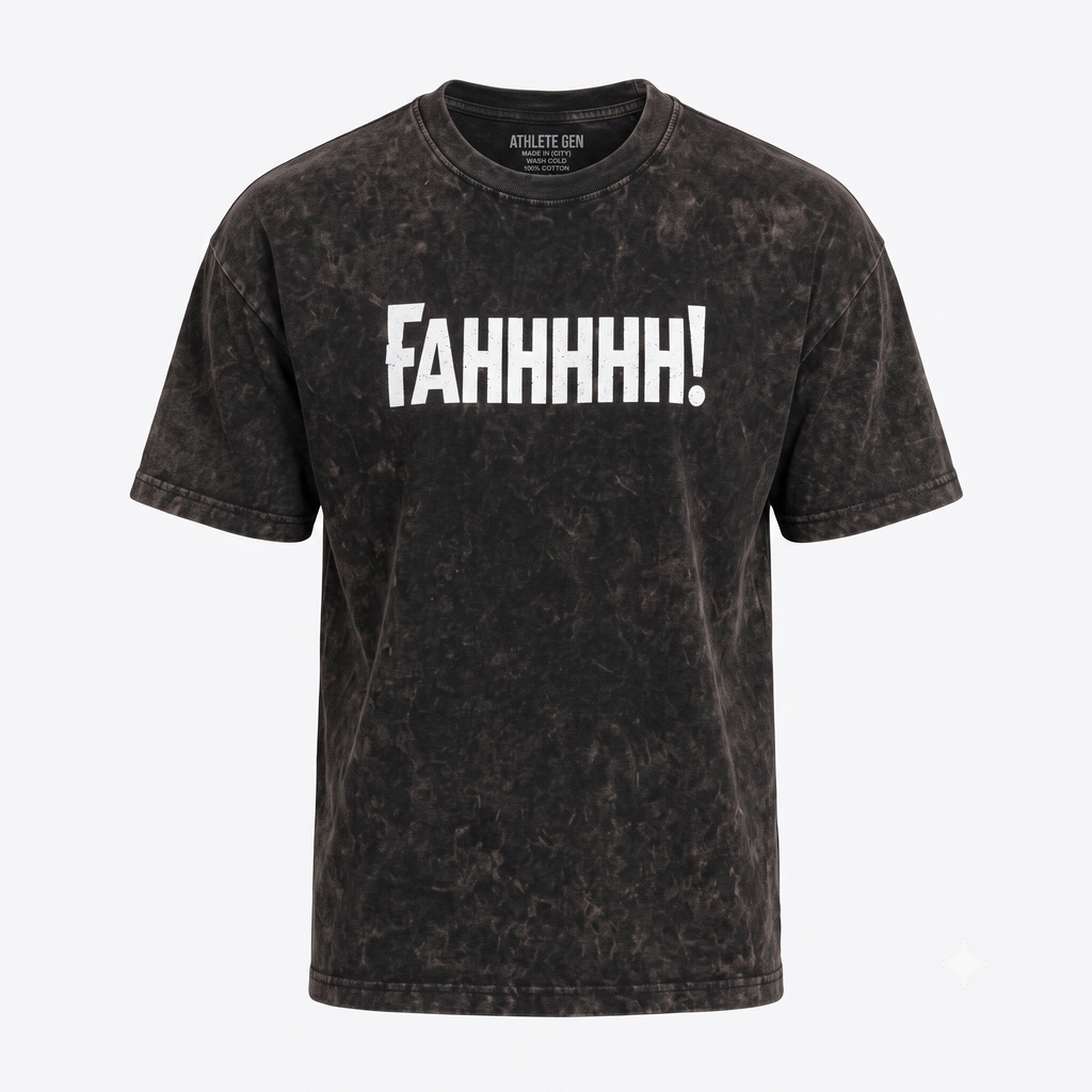 FAHHHHH! Glow in the Dark Graphic Oversized T-Shirt