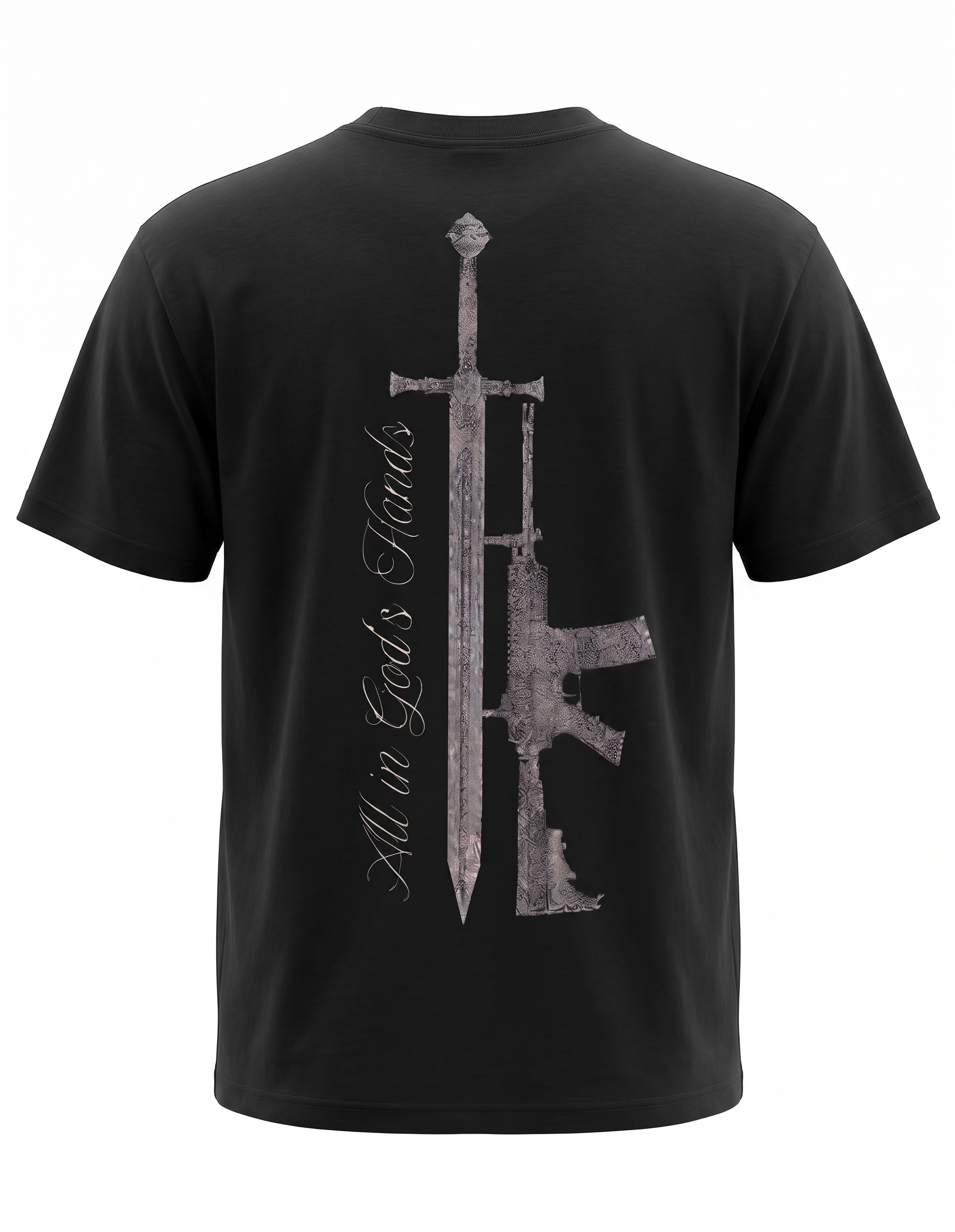 In His Hands Oversized Graphic T-Shirt – Black