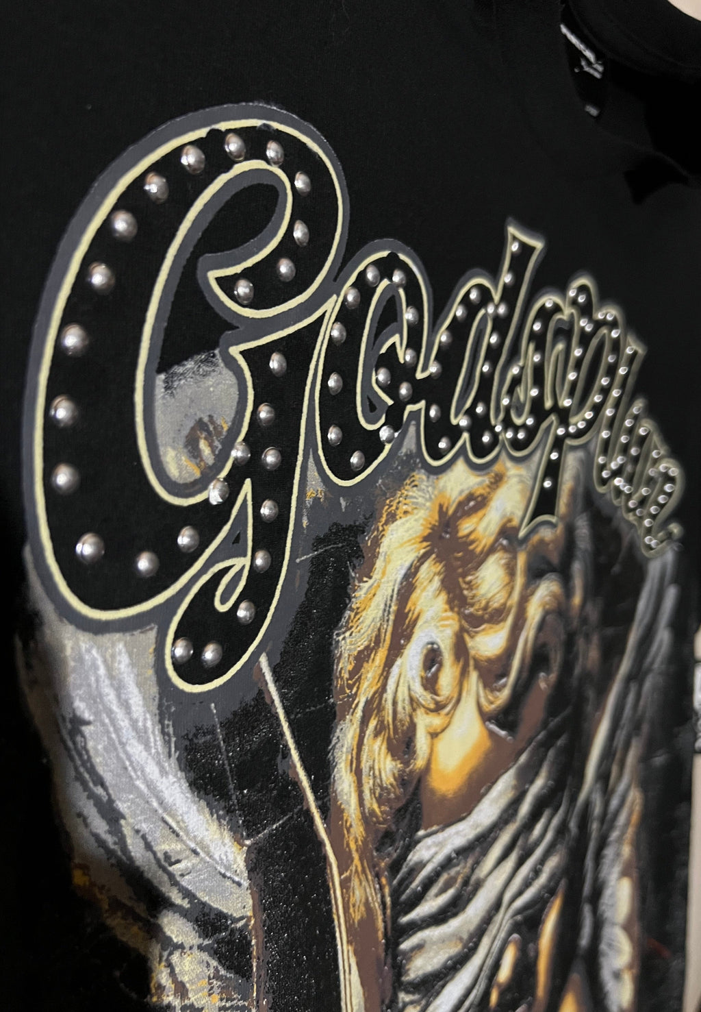 God’s Plan Rhinestone Oversized T-Shirt – Black