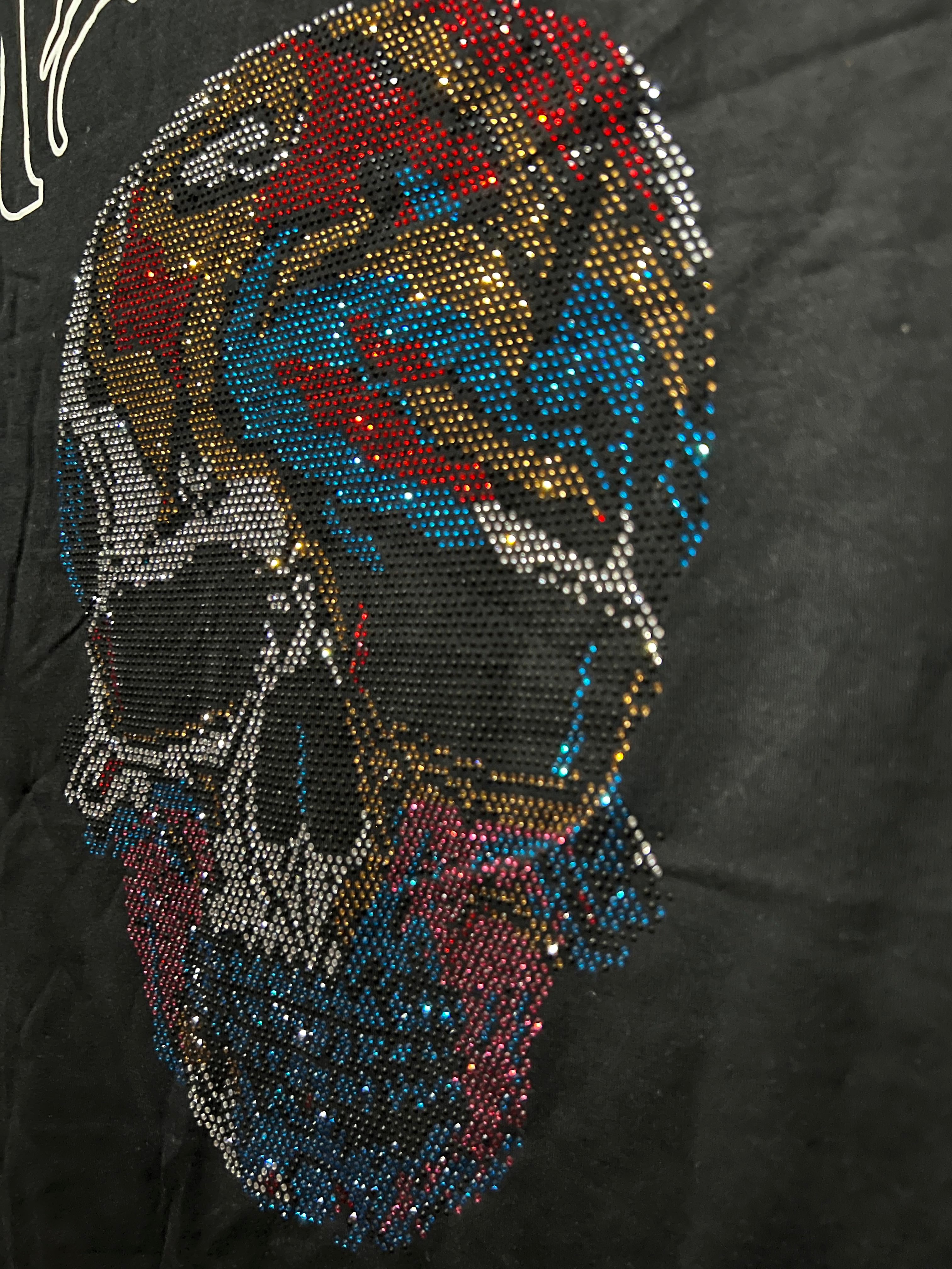 Rebel Crystal Skull Oversized Streetwear Tee