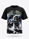 Underground Space Oversized Graphic T-Shirt – Black