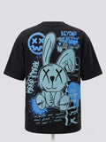 Beyond Reality Bunny Oversized Graphic T-Shirt – Black