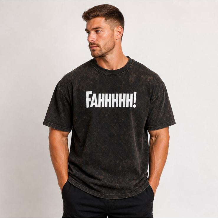 FAHHHHH! Glow in the Dark Graphic Oversized T-Shirt