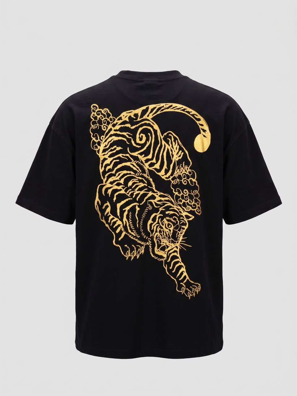 Tokyo Tiger Oversized Graphic T-Shirt – Black