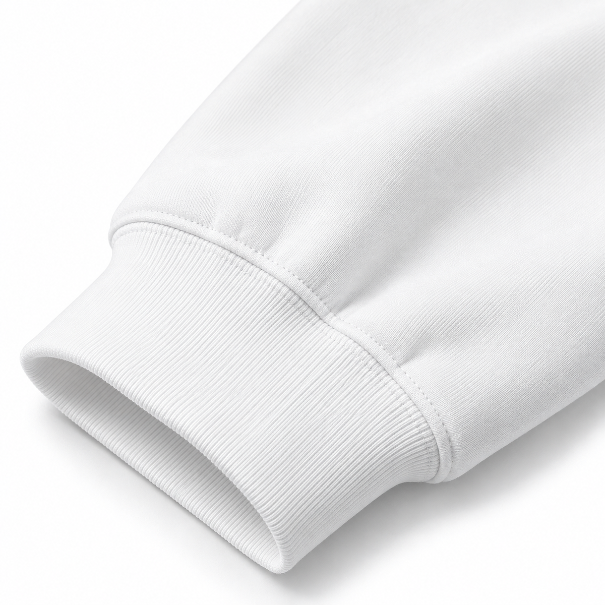 Essential White Cotton Fleece Hoodie