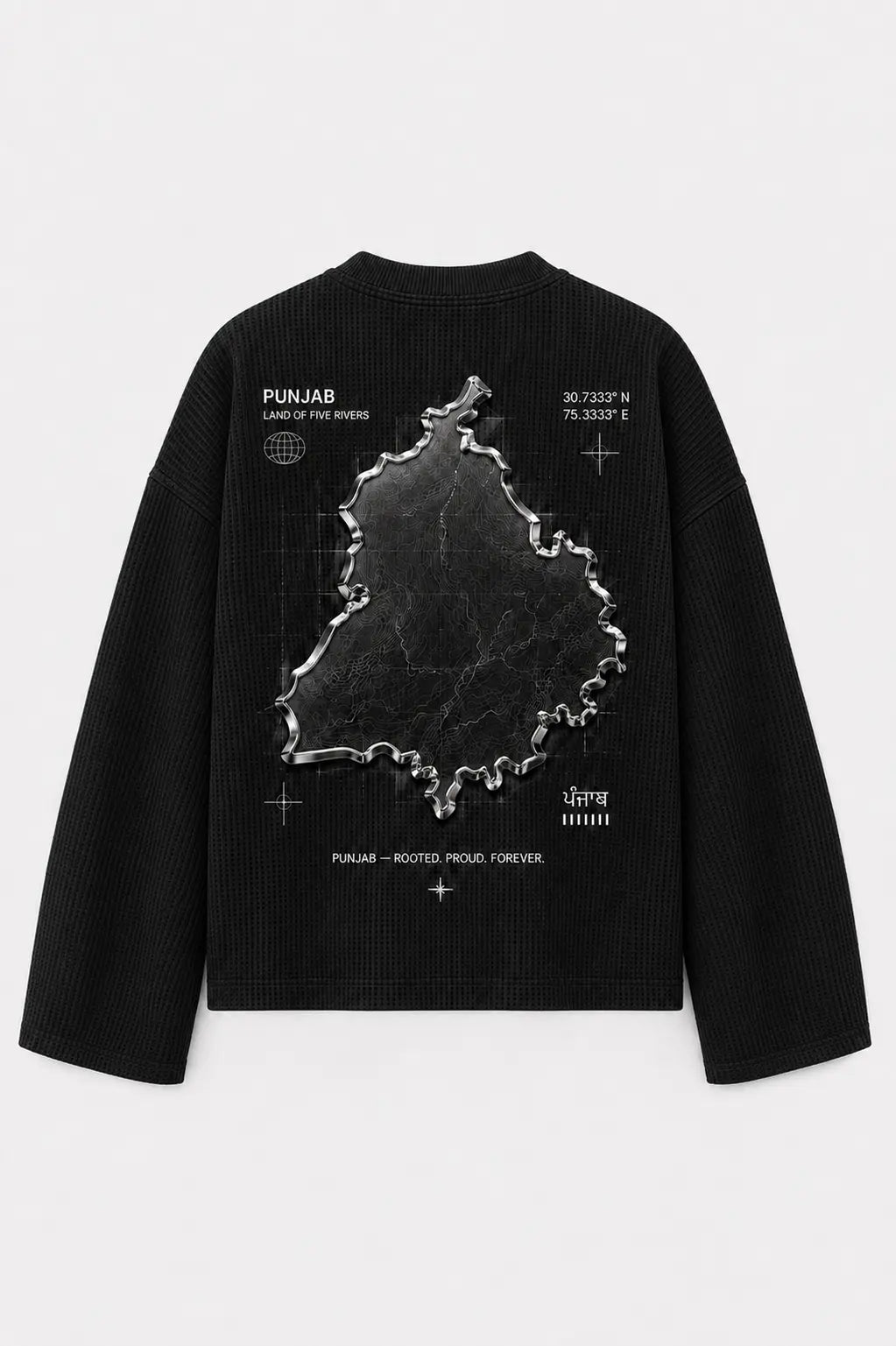 PUNJAB Waffle Knit Oversized Tee | Wild Card