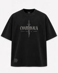 Chardikala Faith Keeps Us Going oversized acid wash T-shirt front