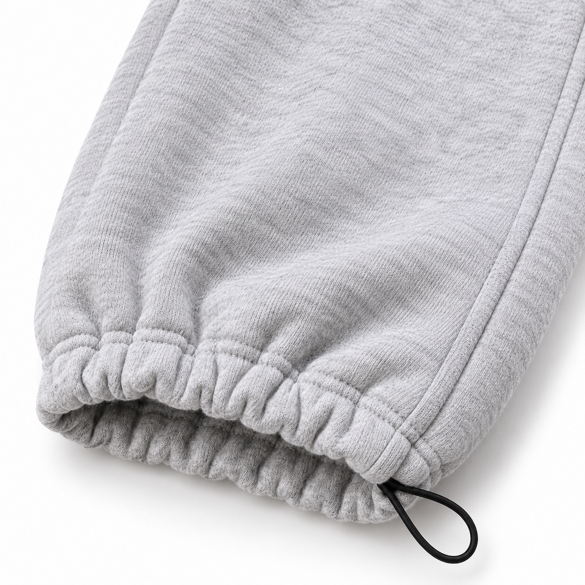 Dominance grey barrel trackpants fabric detail
