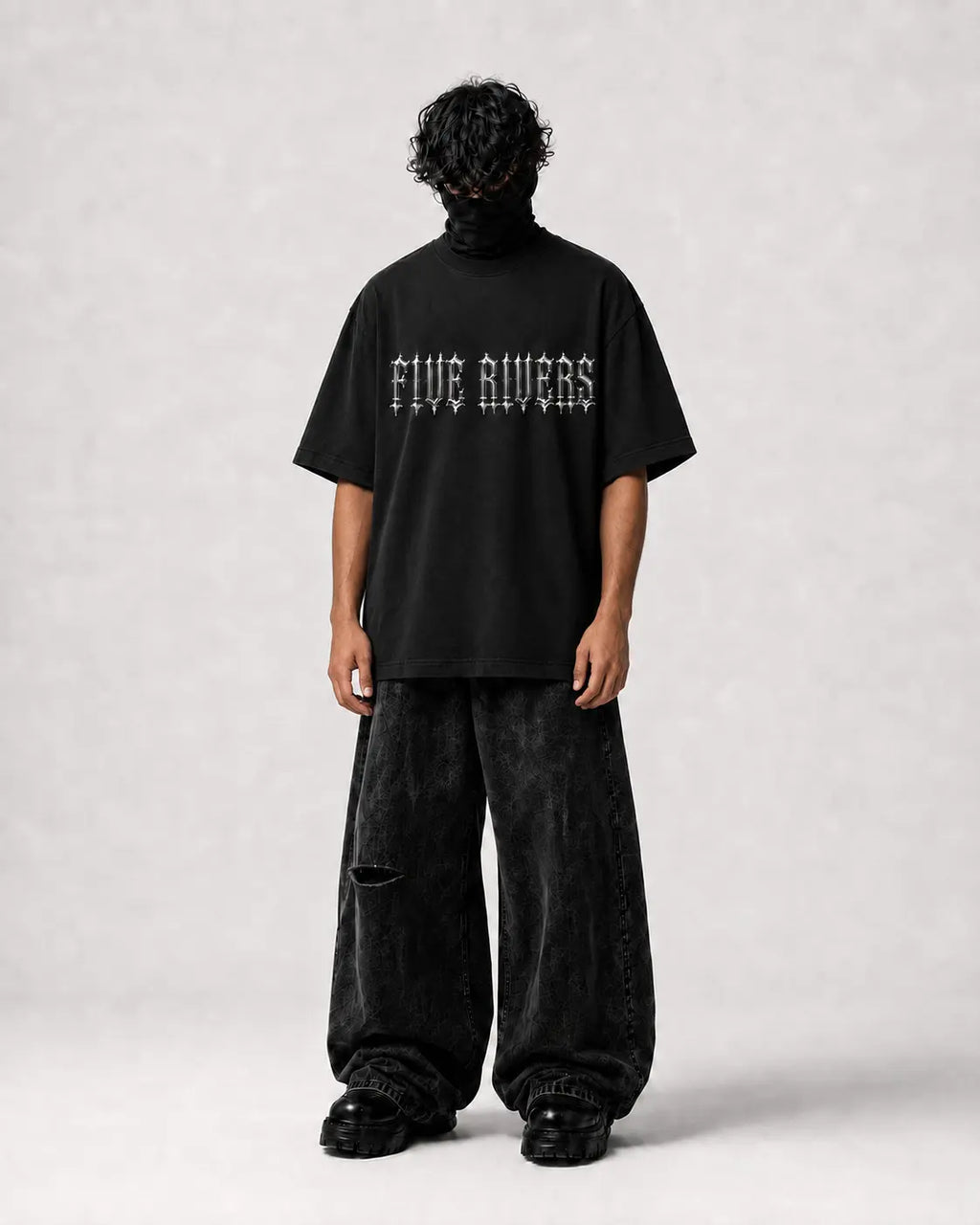 Punjab Five Rivers Oversized T-Shirt – Maroon – front view