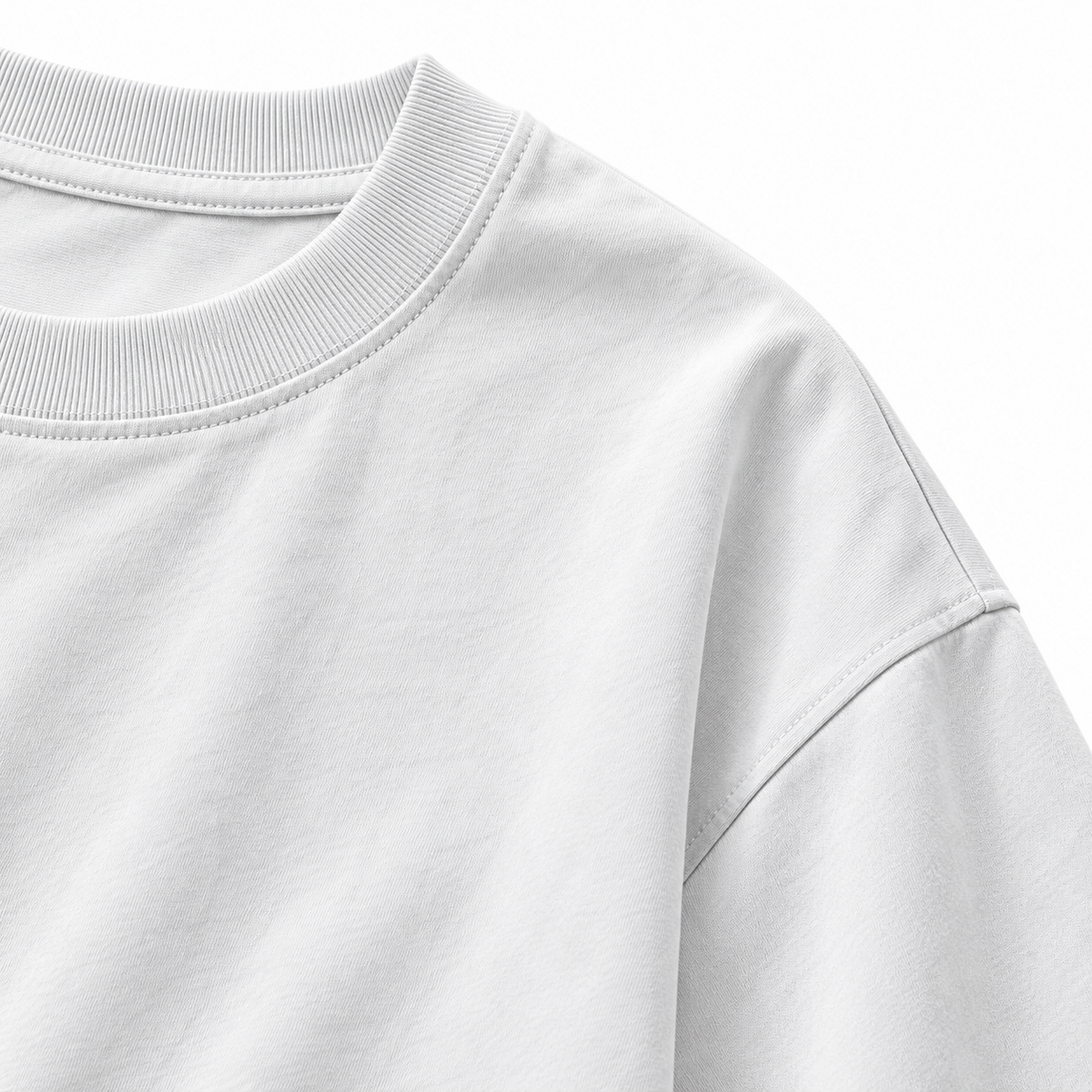 Karma Is Like 69 oversized T-shirt, White, collar and shoulder detail