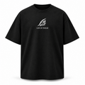 Lion of Panjab oversized black T-shirt front view