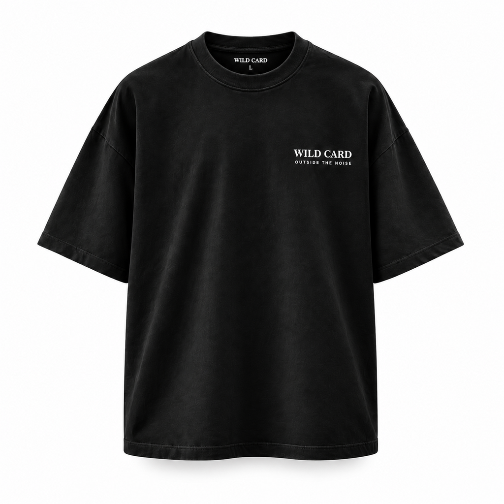 Nobody Cares oversized statement T-shirt black front view