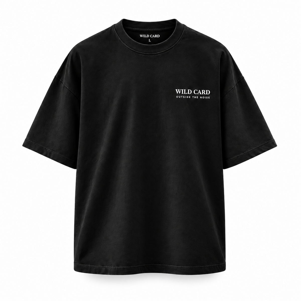 Nobody Cares oversized statement T-shirt black front view